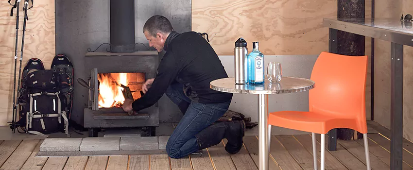Open Hearth Wood Fireplace Installation in Lakeview, QC
